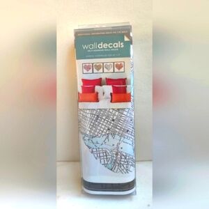 Wall Decals Map Hearts